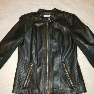 Calvin Klein Moto Style Faux Leather Jacket